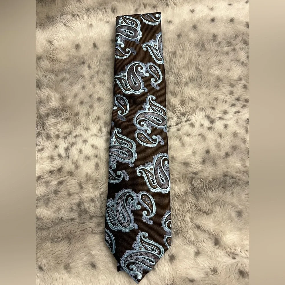 Ermenegildo ZEGNA Woven Paisley Silk Tie MSRP$240 Handmade in ITALY Great Gift!